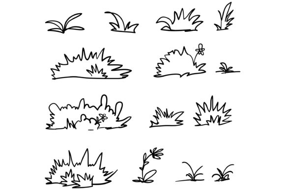 Download Doodle Grass Fresh Spring Plants - Spring Collection