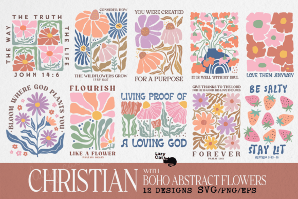 Download Christian Boho Flowers SVG PNG Bundle - Flowers Collection