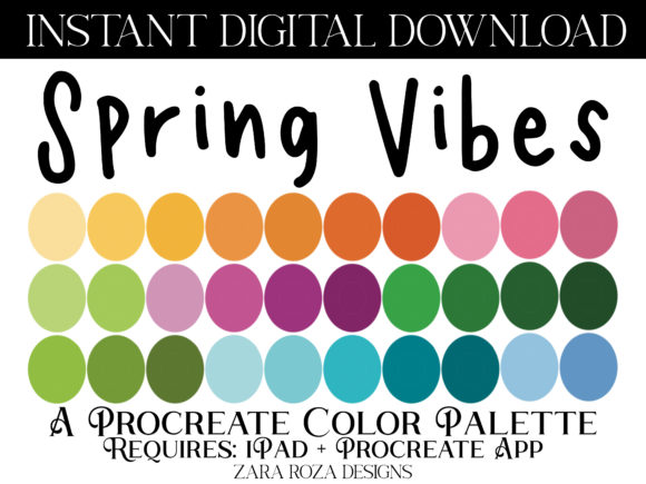 Download Spring Vibes Procreate Color Palette - Spring Collection