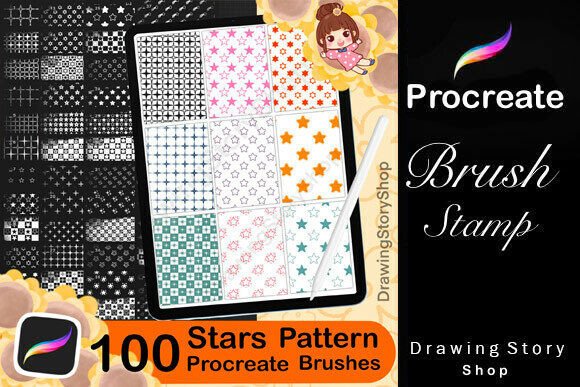 Download 100 Procreate Star Pattern Brushes - Star Collection