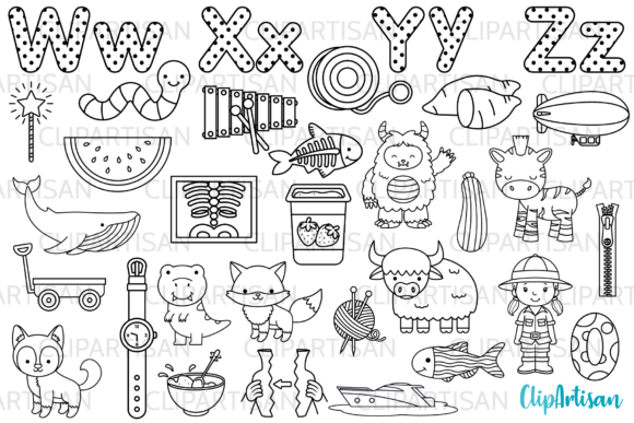 Download Alphabet Digital Stamps, ABC Clipart - Alphabet Collection
